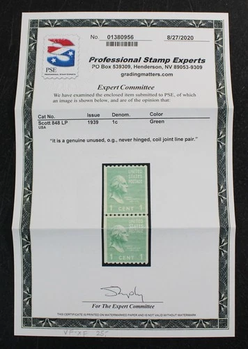 CKStamps: US Stamps Collection Scott#848 Mint NH OG PSE Cert