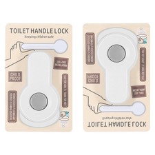 Baby Proofing Toilet Locks, Child Safety Lock,Toilet Flush 2pcs, White