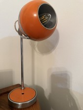 Orange Mid Century Eyeball lamp