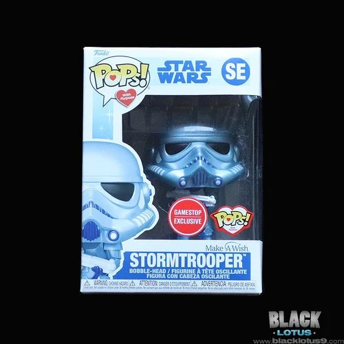BLEMISHED Funko Pop! Stormtrooper Metallic Make-A-Wish Star Wars Gamestop Pop