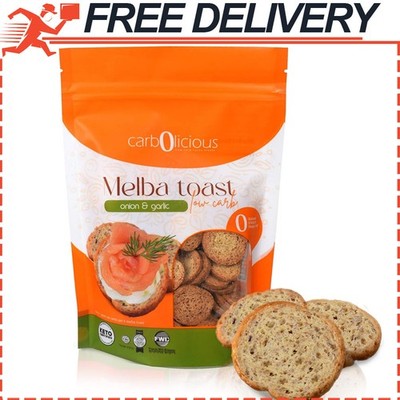 Low Carb Melba Toast ONION & GARLIC, Kosher & Keto, 4 oz.