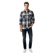 Mens Flannel Long Sleeve Winter Casual Work Lumberjack Check Shirt S–2XL 39-01