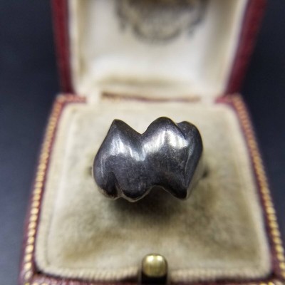Double Heart Plump Simple Cute 925 Silver Vintage Ring Thick Volume