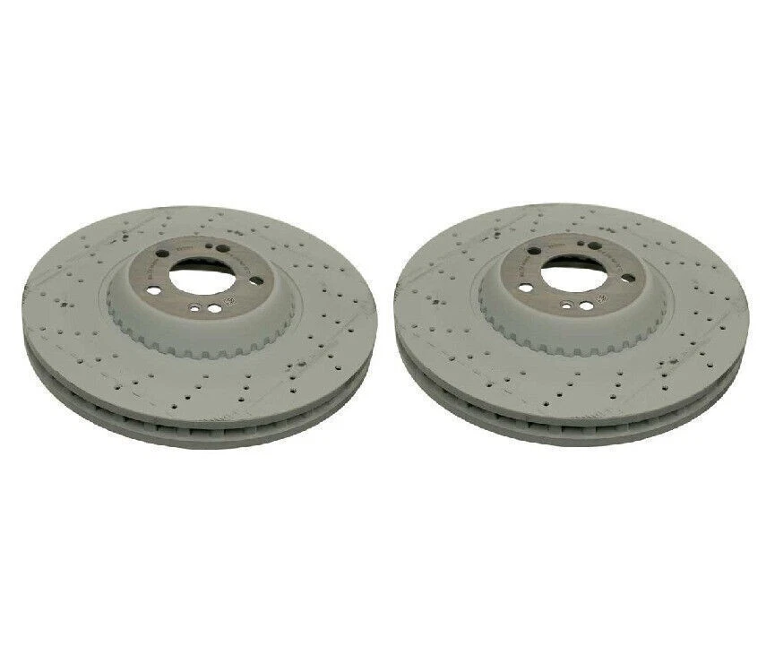 Rotores delanteros y traseros con pastillas de freno y sensores para Mercedes Benz 17-18 GENUINOS Foto 2 de 4