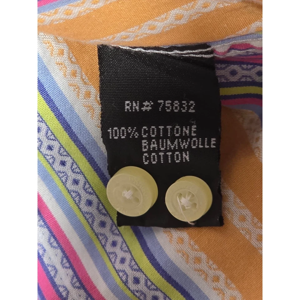 Dragonfly Rock 'n' Roll Vision Mens XL Striped Button Down Long Sleeve Shirt - Image 3 of 4