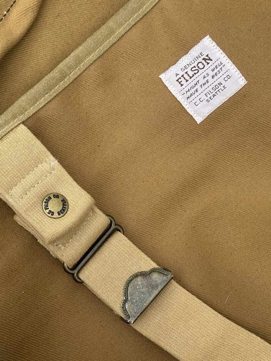 Filson Vintage Tan Rugged Twill Large Pullman Duffle Bag Style 243