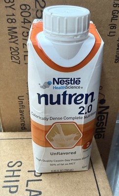 Nestle Nutren 2.0 Complete Nutrition~24 Cartons 8.45oz~ Unflavored~Expires 2027