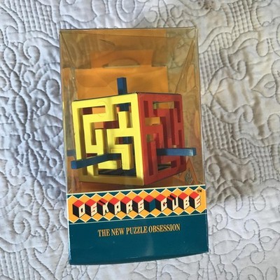 Vintage 1991 Oskar's Cube Puzzle Toy by Crystal Lines w/ Box & Insert