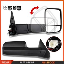 [Updated Style] For 03-08 Dodge Ram 1500 2500 3500 Power Heated Tow Mirrors Pair