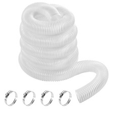 2 1/2" x 10' PVC Clear Dust Collection Hose, Puncture Resistant Fume Collecti...