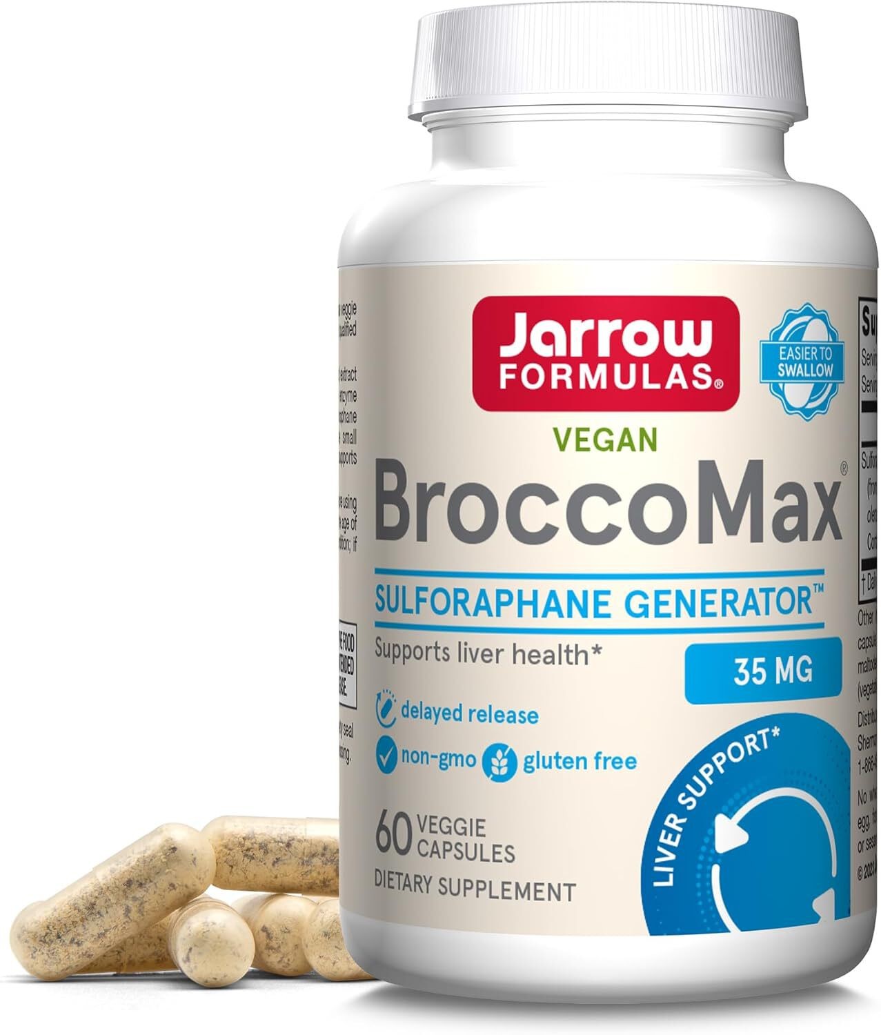 Jarrow Formulas BroccoMax 35 mg – 60-120 Delayed Release Veggie Capsules