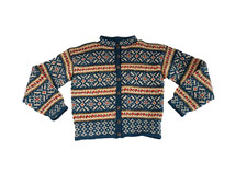 Women's Beautiful Vintage Nordic Style Cardigan Sweater, Size S