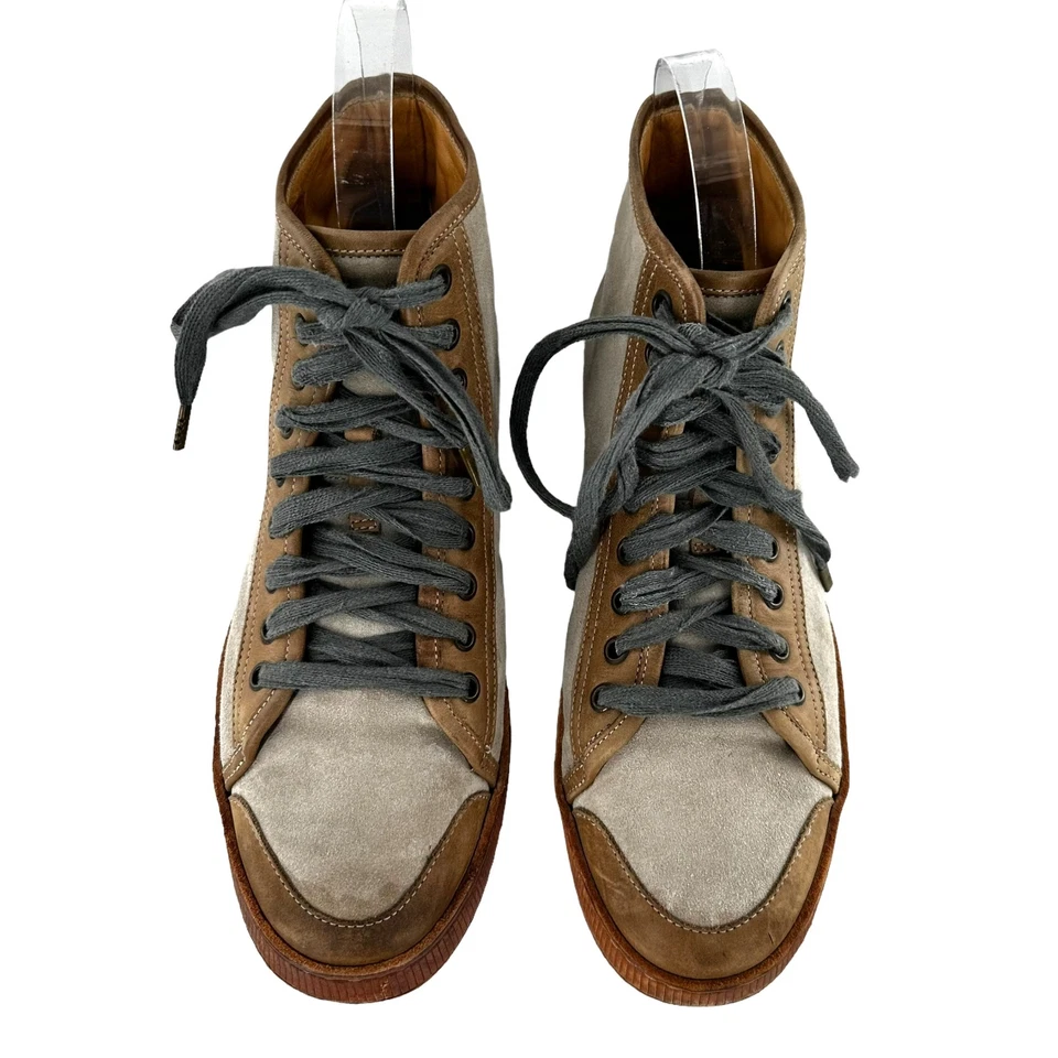 Zapatillas altas Brunello Cucinelli gris nobuck gamuza y cuero talla 39,5 Foto 3 de 4