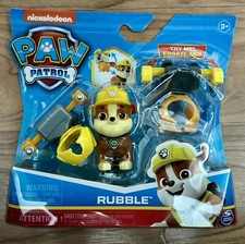 PAW Patrol Rubble Nickelodeon Action Pack Figure with 2 Clip On Backpacks NEW
