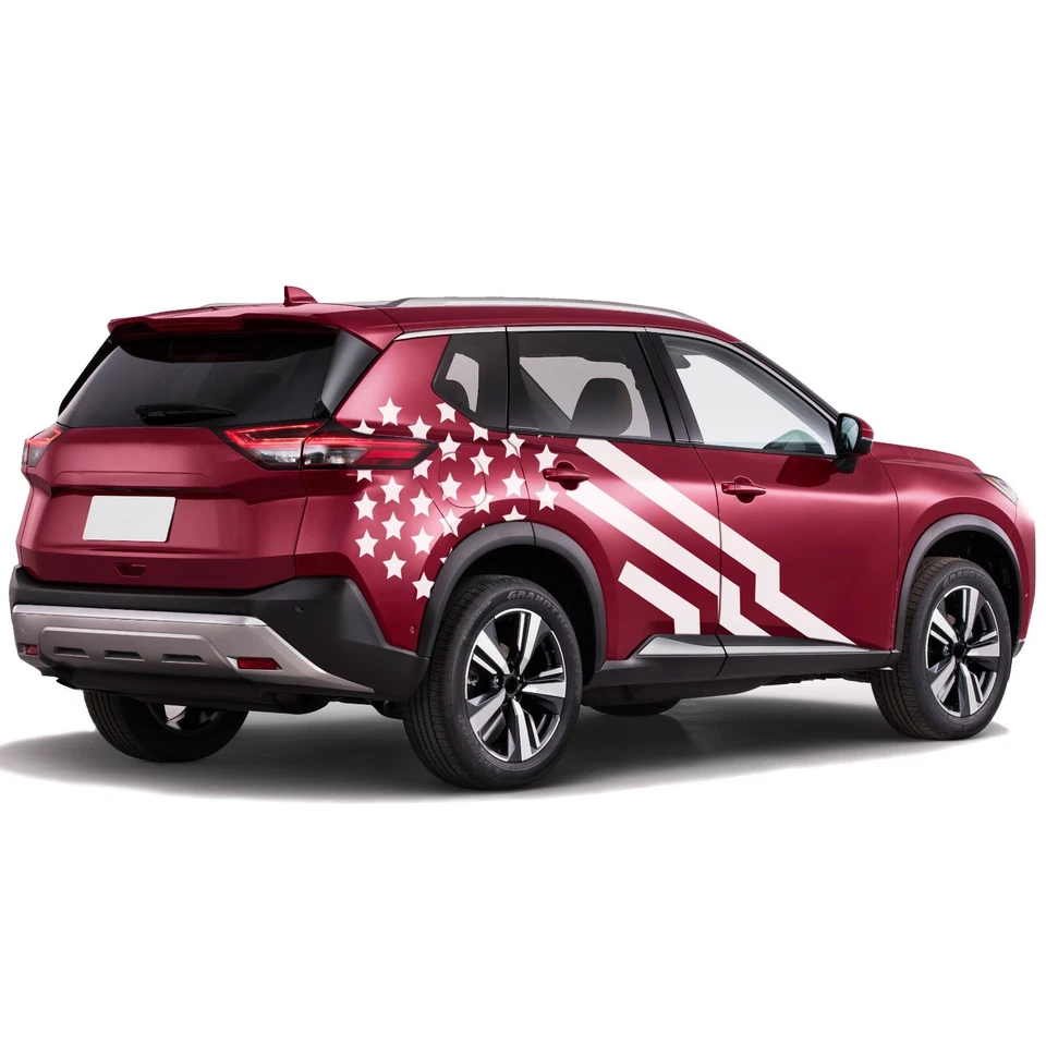 Calcomanía adhesiva gráfica bandera de Estados Unidos trasera compatible con Nissan Rogue Foto 3 de 3