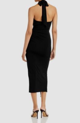 Ramy Brook Women's Cynthia Halter Midi Dress - Black - Size 8