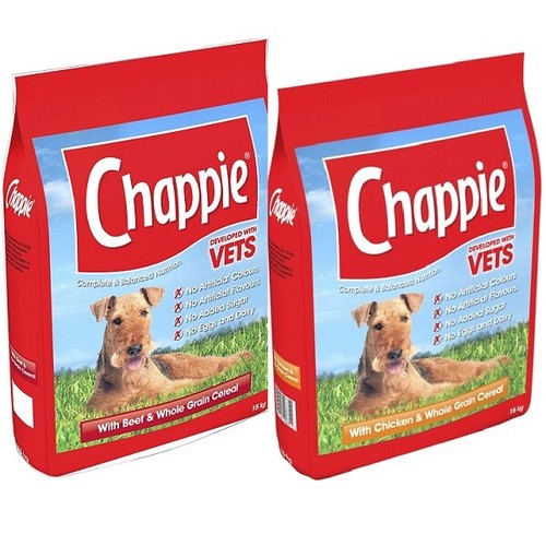 Chappie Complete Adult Dog Pet Food in Chicken or Beef & Wholegrain