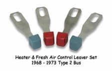 Vw Type 2 Bus 1968-1973 Baywindow Dash Heater Fresh Air Vent Control Lever Set
