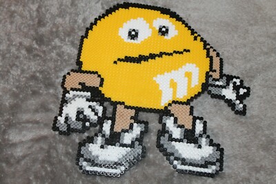 Yellow M M Perler Bead Design