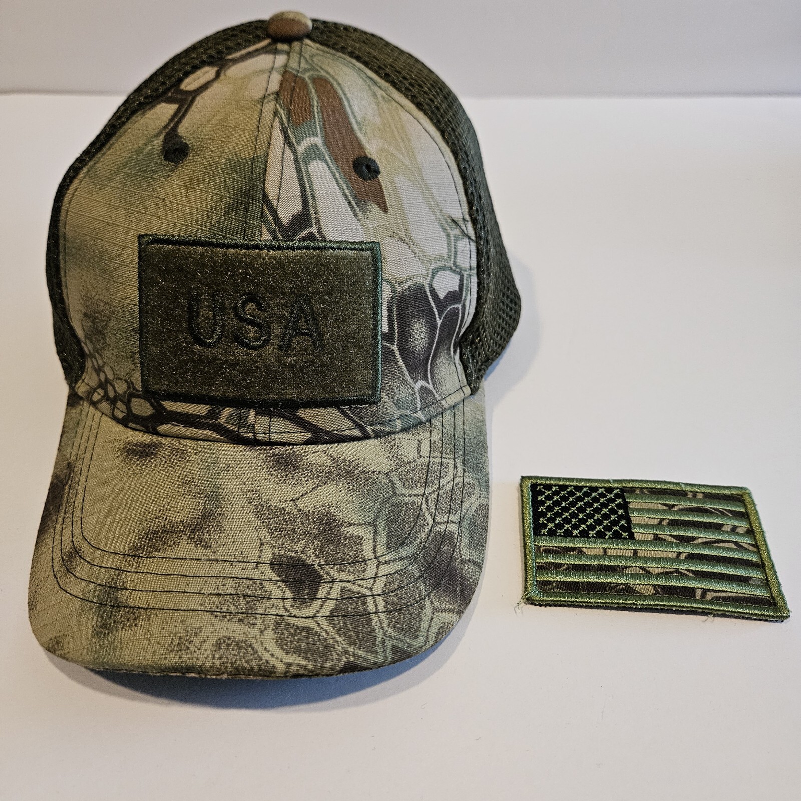 Green Camouflage US Flag Removable Patch USA Base… - image 6