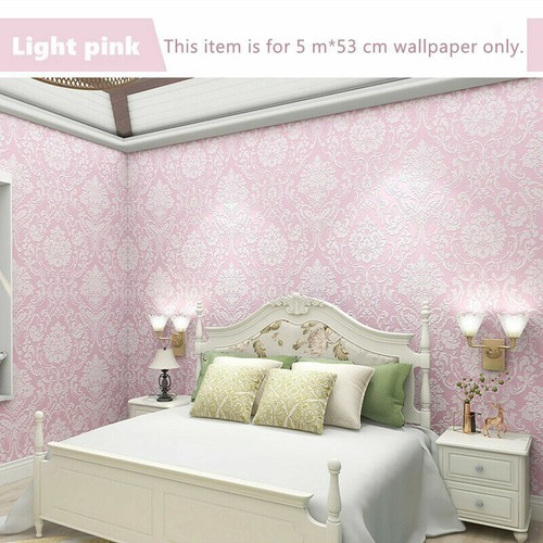 5M Floral Wallpaper Sticker Self-Adhesive Non-woven Wall Paper Home Decor Modern - Picture 10 of 24