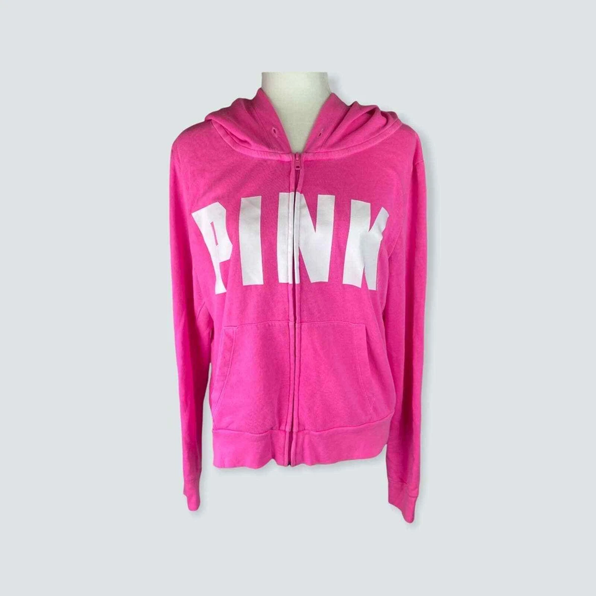 PINK Victoria’s Secret hot pink. Sweat jacket.