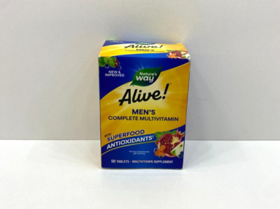 NEW Nature's Way Alive! Men's Complete Multivitamin Superfood Antioxidants 09/26