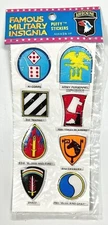 Vintage Famous Military Puffy Stickers Insignia 1983 Airborne Branch NIP