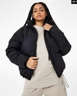 Kangol Women's Black Padded Boxy Puffy Jacket