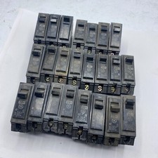GENERAL ELECTRIC GE CIRCUIT BREAKER 1 POLE 20A 120/240V THQB, THQL LOT OF 5  