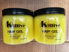 2 Kalive Professional Hair Gel for Men No Flakes No Alcohol Strong Hold 16 oz ea