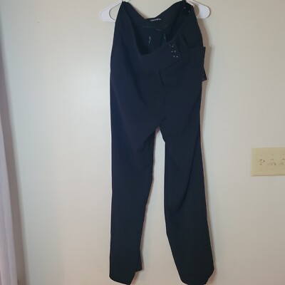 fashion bug dress pants FASHION BUG BLACK/PIN STRIPE DRESS PANTS SZ 28 [89]