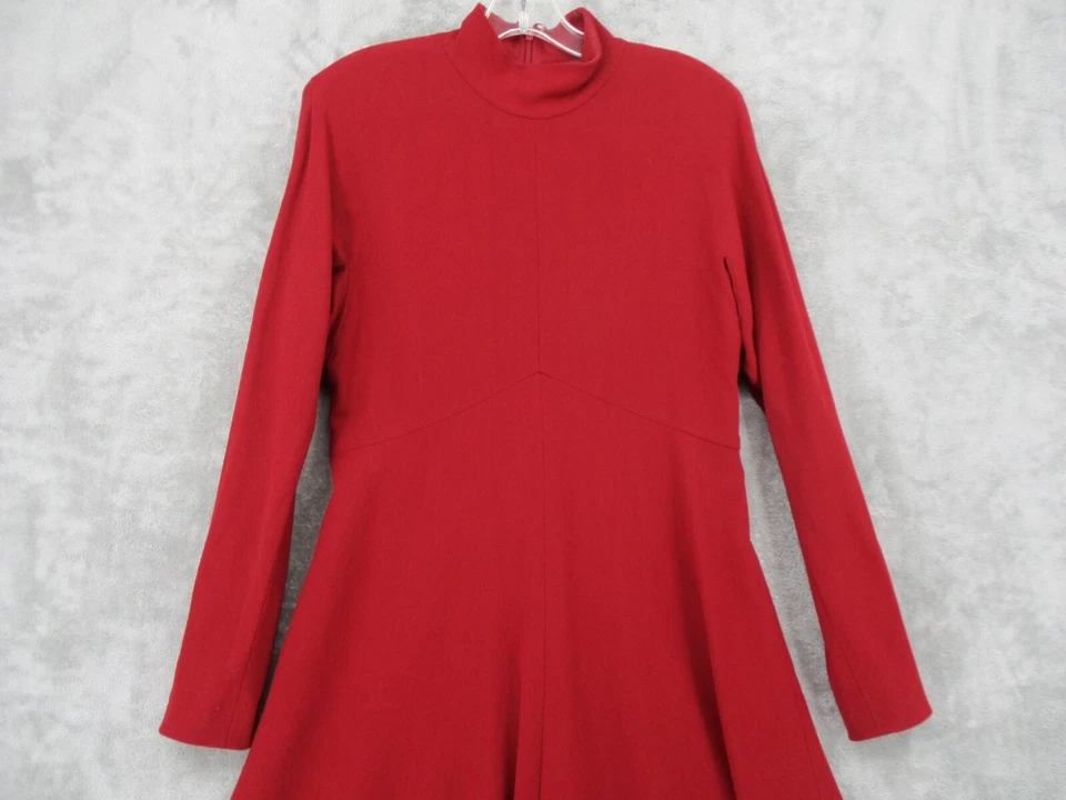 Vestido Linda Allard Ellen Tracy 6 Modesto Acampanado Lana Noche Evento Carrera Clásico Foto 3 de 4