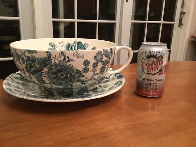 Rare Vtg Johnson Bros English Chippendale Oversize Tea Cup Saucer Soup  Tureen