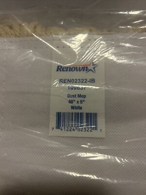 Renown Premium Twist Cotton Dust Mop Head  Cove 36'' x 5'' Cleaning Industrial