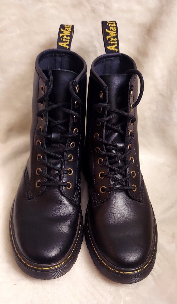 Dr. Martens Zavala Vegan Leather Combat Boots Black Lace Up  Men Sz 6 Women Sz 7 Dr. Martens Zavala Women main image 2