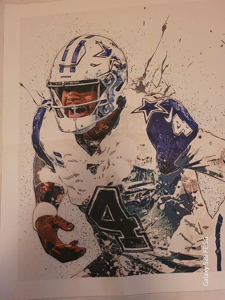 Dak Presott & Ezekiel Elliot Canvas Wall Art 22" X 29.5" Beautiful