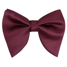 Pre-tied Adjustable Bow Tie for Men Oversize Formal Solid Tuxedo Bow Tie Burg...