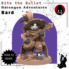 Harengon Bard DnD Miniature D D RPG 3D Printed Fantasy Model Rabitfolk