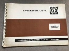 ZF Getriebe Ersatzteil Liste 4 MD 20-S 1000 Dechentreiter