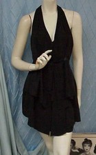 STELLA & JAMIE designer little black tiered cocktail/party/occasion dress. sz. S