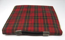 VTG The Skotch Picnic BBQ Utensil Carrier Caddy Red Black Tartan Plaid RARE