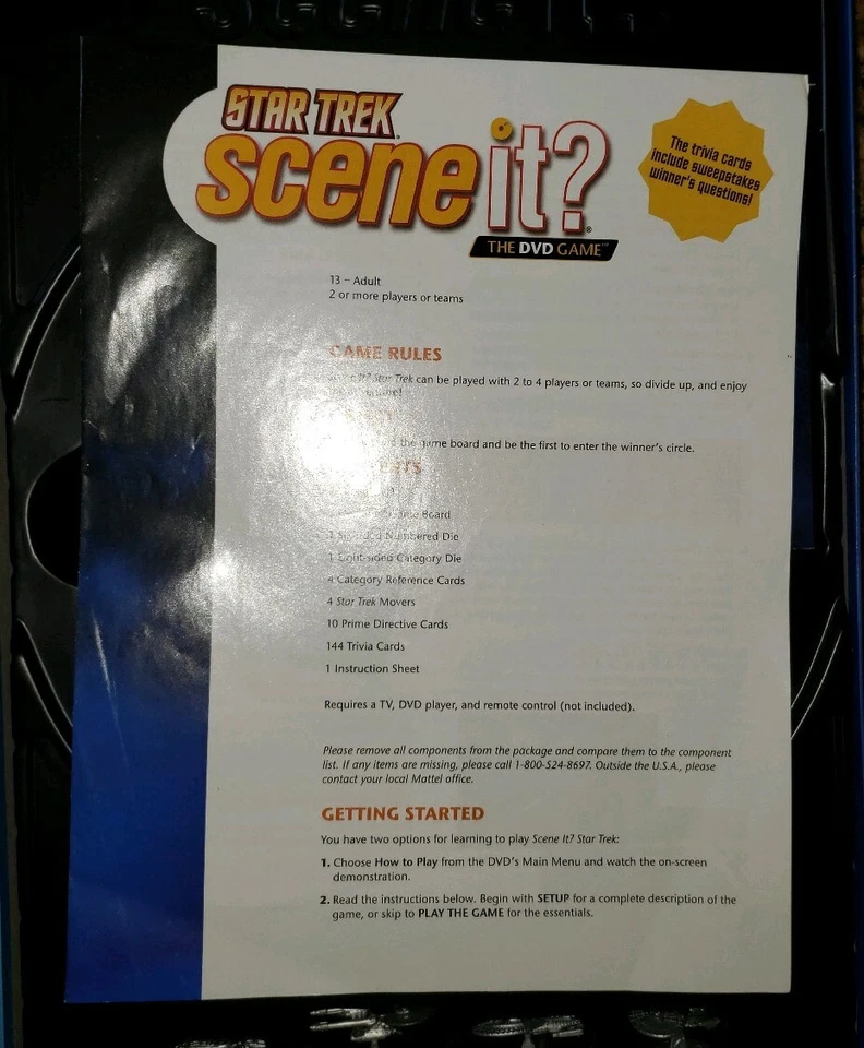Star Trek Scene It The DVD Game Mattel Games Trivia Board Game 2008 All Series - Image 3 of 4