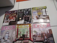Lot of 6 from 2012-2016 ELLE DECOR Magazine Interior Design MINT UNREAD  BEST $!