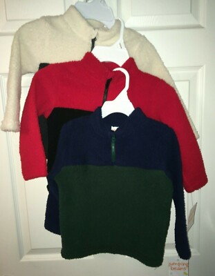 NWT Jumping Beans Sherpa Quarter Zip Pullover Colorblock 12M 18M 24M 2T 3T 4T