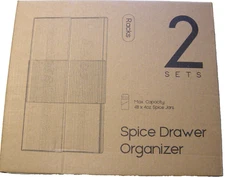 PanPanPal Spice Drawer Organizer, 2 Tier Expandable from 11" to 22" NIB