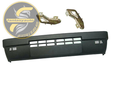 Kit Paraurti Anteriore E Posteriore Con Staffe – Compatibile Fiat Panda 141 – Plastica Nera, Restauro E Sostituzione
