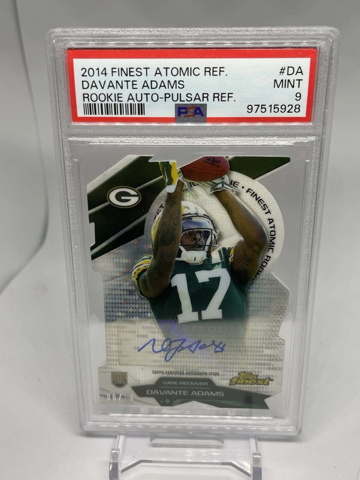 Davante Adams Finest Atomic Refractor Rookie Autographs #DA Pulsar Refractor