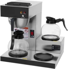 SYBO 12-Cup Commercial Coffee Maker SF-CB-3GA 3 Lower Warmers 2 Glass Decanters