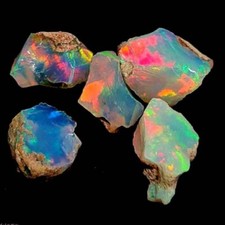 Opal Rough Lot 05 Pieces Natural Ethiopian Welo Opal Raw AAA cut grade rough 105